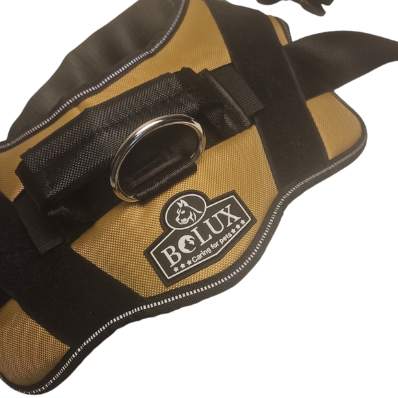 Bolux Dog Harness No-Pull Reflective Dog Vest Adjustable Pet Harness Tan Size L - Picture 2 of 5
